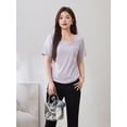 thumbnail image 2 of Pleated waist tencel cotton top, 2 of 7
