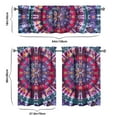 thumbnail image 6 of Kitchen Curtains 36 Inch Short - 3 Panel Set, Rod Pocket Window Curtain, Boho Floral Tribal Style, 100% Polyester for Farmhouse, Kitchen, Cafe, Bedroom, Easy Wash, 6 of 6