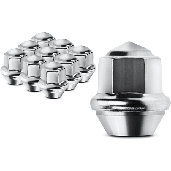 A-Premium M12-1.50 Wheel Lug Nuts Compatible with Ford Escape Fusion Focus Ranger EcoSport Transit Connect Lincoln MKZ MKC Front or Rear Side 10-PC Set