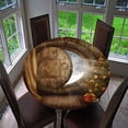 thumbnail image 6 of Round Resistance Microfiber Tablecloth, Decorative Table Cover , Wooden Door, 6 of 6