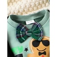 thumbnail image 6 of Suealasg Baby Boys Christmas Gentleman Suits Outfits 3M 6M 9M 12M 18M 24M Infant Boys Long Sleeve Gingerbread Man Print Sweatshirt + Plaid Suspender PHoliday-themed Clothing for Newborn Boys, 6 of 9