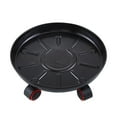 thumbnail image 2 of Qonioi Movable Flower Pot Tray, Iron Metal Circular Thickened Pad with Universal Wheels for Garden Plants, Plant Roller Stand, Flower Pot Base, 2 of 4