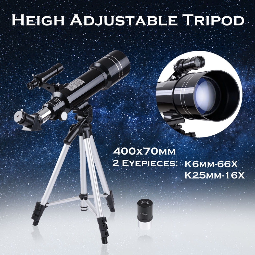 Astronomy Beginners Gifts 70mm Aperture 400mm Focal Length Monocular with Tripod /& Finder Scope Telescope for Kids /& Adults Day /& Night Vision Refractor Telescope for Bird Watching Camping