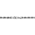 thumbnail image 3 of Real 14kt White Gold 4.5mm Diamond Cut Quadruple Rope Chain Chain Bracelet; for Adults and Teens; for Women and Men, 3 of 4