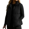 thumbnail image 2 of TARIENDY Womens Lightweight Puffer Vest Stand Collar Zip Padded Warm Jackets Sleeveless Quilted Outerwear with Side Pockets Black M, 2 of 5