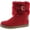Medium Red, variant on GBG Los Angeles Womens Aleya Faux Suede Cold Weather Ankle Boots