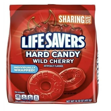 LifeSavers Wild Cherry 14.5 oz Individually Wrapped Candy w/Exit 28 Bargains Sticker bag