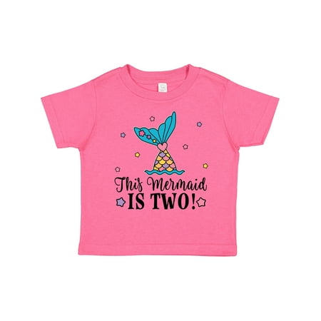 

Inktastic Mermaid 2nd Birthday 2 Year Old Gift Toddler Toddler Girl T-Shirt