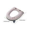thumbnail image 3 of kkbbma under $5 Thicker Toilet Seat Cover Pads - Bathroom Soft Toilet Seat Warmer Stretchable Washable Fibre Cloth Toilet Seat Cushion Cover Toilet Seat Cover, 3 of 6