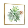 thumbnail image 3 of Designart 'Bouquet With Succulents and Cactus' Traditional Framed Canvas Wall Art Print, 3 of 5