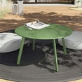 thumbnail image 3 of Evajoy Circle Waterproof Anti-Rust Bedside Table Steel Patio Coffee Table 27.6"X15.13"(Height), Weather Resistant Outdoor Large Side Table,(Pea Green), 3 of 5