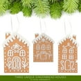 thumbnail image 5 of AuldHome Design Gingerbread House Christmas Ornaments (Set of 12), Large House Shaped Christmas Tree Cookie Decorations, 4-5 Inch Size, 5 of 9