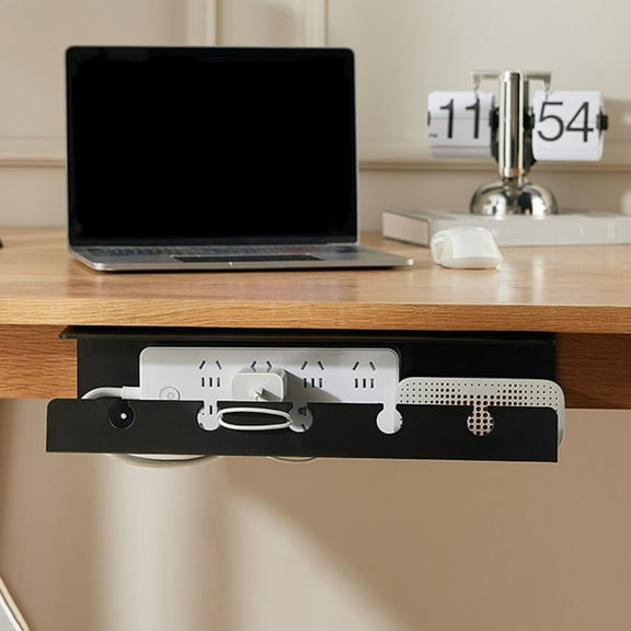 HEMOTON  Wire Management under Desk Organizer Shelf Office