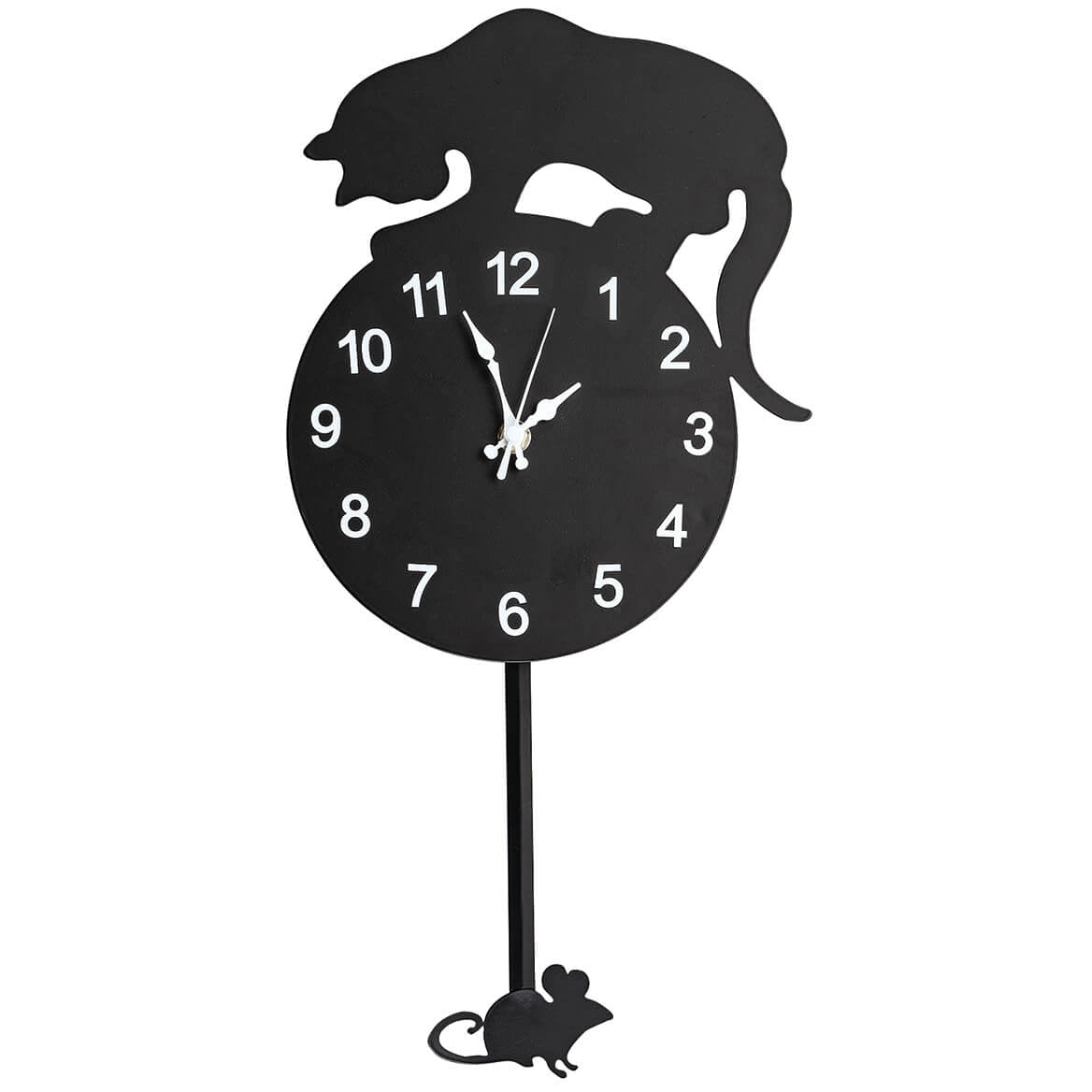 Cat Catch Mouse Pendulum Wall Clock Cat and Mouse Game Clock Kitty Lover Gift 
