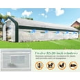 thumbnail image 2 of Jocisland 36x10x7.5 ft Large Walk-in Tunnel Greenhouse for Outdoors with Watering System 2 Zipper Doors, Heavy Duty Greenhouse Upgraded Galvanized Steel Frame 12 Windows, Green/White, 2 of 9