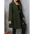 thumbnail image 7 of Cuteduck Women Plus Size Fall Fashion Button Up Coat Long Sleeve Lightweight Trench Solid Swing Windbreaker Coat 1X-4X, 7 of 7