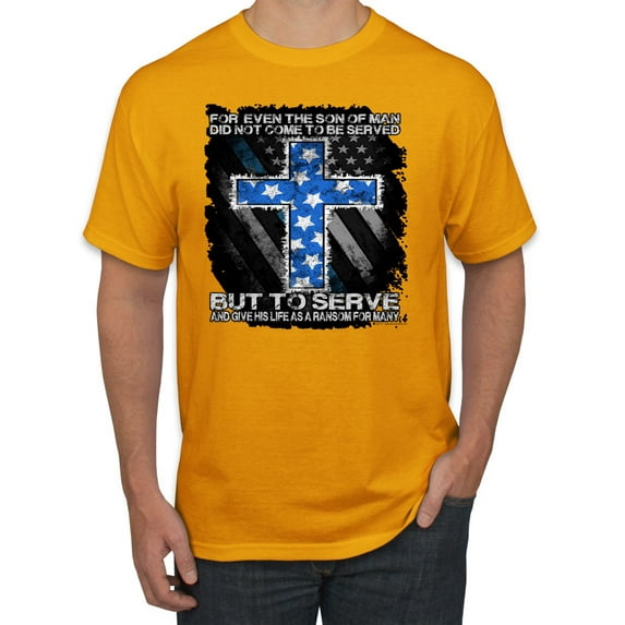 Wild Bobby, Didn't Come To Be Served Come to Serve, Inspirational/Christian, Men's Graphic Tees, Gold, Medium