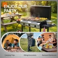 thumbnail image 5 of UBesGoo 3-Burner 2-in-1 Propane Stove, Portable Outdoor Cooker with Removable Legs & Wind Panel for Camping, Backyard, Canning, 5 of 7