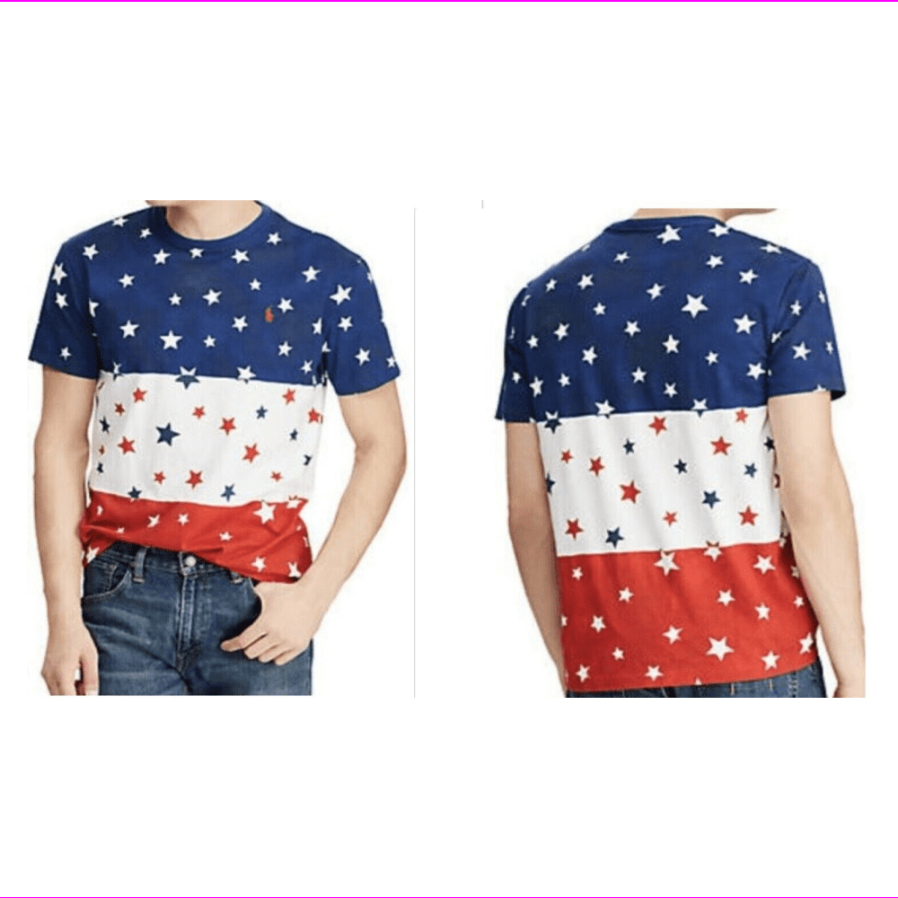 polo ralph lauren red white and blue shirt