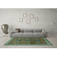 thumbnail image 3 of Ahgly Company Indoor Rectangle Persian Turquoise Blue Traditional Area Rugs, 7' x 10', 3 of 4