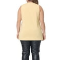 thumbnail image 3 of Agnes Orinda Women's Plus Size Tops Sleeveless Sparkle Shimmer Glitter Sequin V Neck Tank Top 4X Gold, 3 of 6