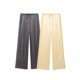 thumbnail image 2 of HH TRAF 2024 Pantalones de pierna ancha ajustados de cintura alta con cordón elegante para mujer, pantalones holgados casuales de color sólido plisados a la moda para mujer, 2 of 5