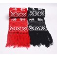 thumbnail image 3 of Bufanda unisex con diseño de copos de nieve y renos navideños, bufanda de punto larga y cálida para otoño e invierno, 3 of 4
