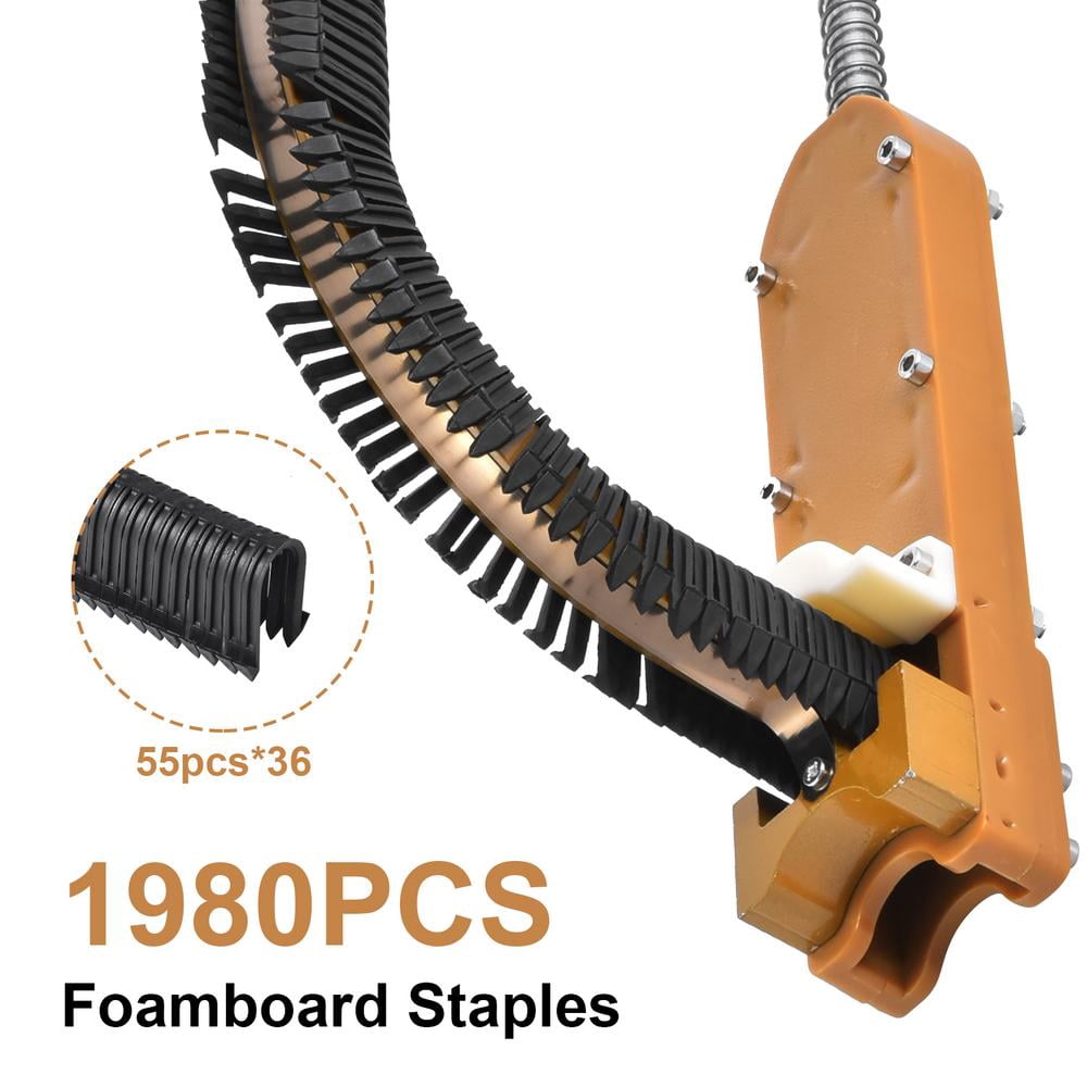 AIHOME Foamboard Stapler Kit Stand Up Stainless Steel Stapler Kit Ergonomic Hand Tools Floor Stapler with 1980 Pieces Staple for Wood Foam Board ingenious