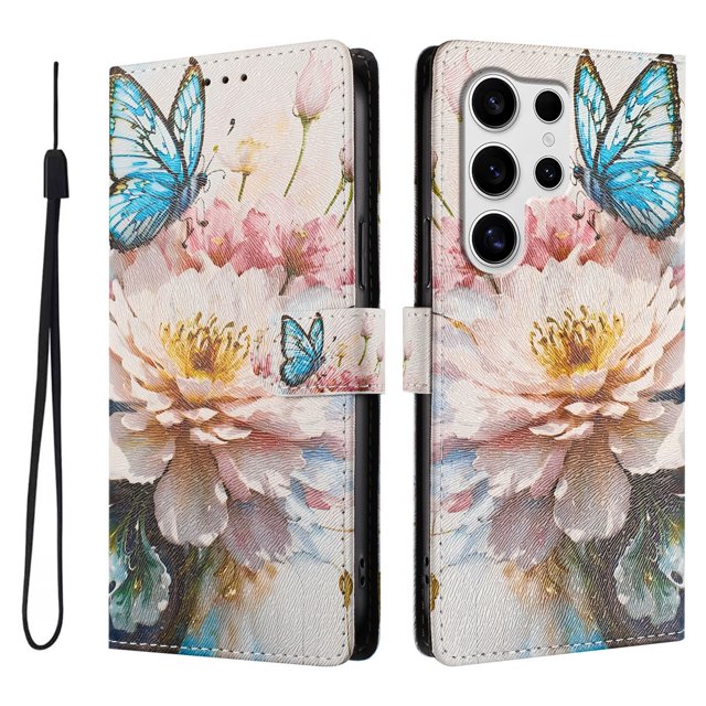 FOXDOCK Funda Tipo Cartera para Samsung Galaxy S23 Ultra con Soporte y Correa – Diseño de Patrones Lindos