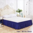 thumbnail image 1 of Solid Color Elastic Bed Skirt Wrinkle Free Dust Ruffle for Twin Queen King US Size, 1 of 6