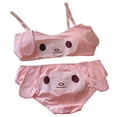thumbnail image 2 of Pyjama Kawaii pour Femmes Bretelles Spaghetti Chien/lapin Crop Top Shorts, 2 of 5