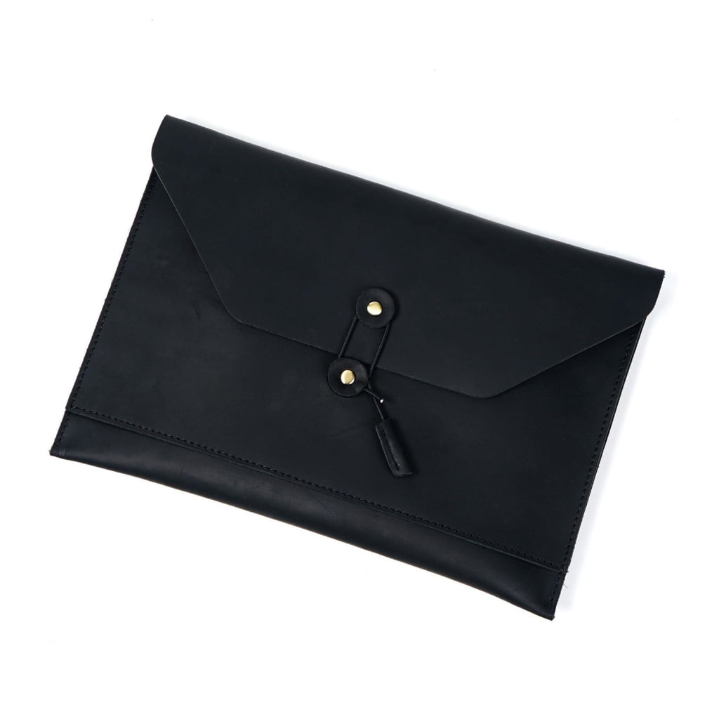 PU Leather File Folder with Multiple Card Slot, String Closure Document Holder