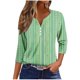 thumbnail image 2 of Fiudx Ofertas Flash Del Día Solo En Línea Blusa de Manga 3/4 Corta Estampada a La Moda para Mujer, Blusa Informal con Cuello Redondo, 2 of 5