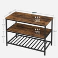thumbnail image 4 of GloryStar Multi-Use Kitchen Island, Heavy-Duty Metal Frame with 3-Tier Open Storage for Dining Room or Office, 4 of 7