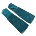 thumbnail image 2 of Guantes de protección de seguridad para entrenamiento de reptiles y mascotas, color azul, antimordeduras, para perros y gatos Varanid Snake (azul), 2 of 5