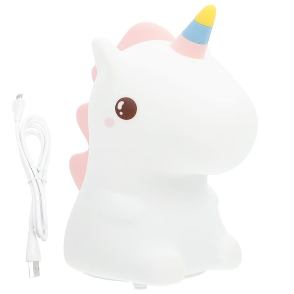 EXHUMKY Silicone Night Light with Color Changing Soft Glow, Cute Desktop Decoration, Kids Bedroom Lamp, 1 Set