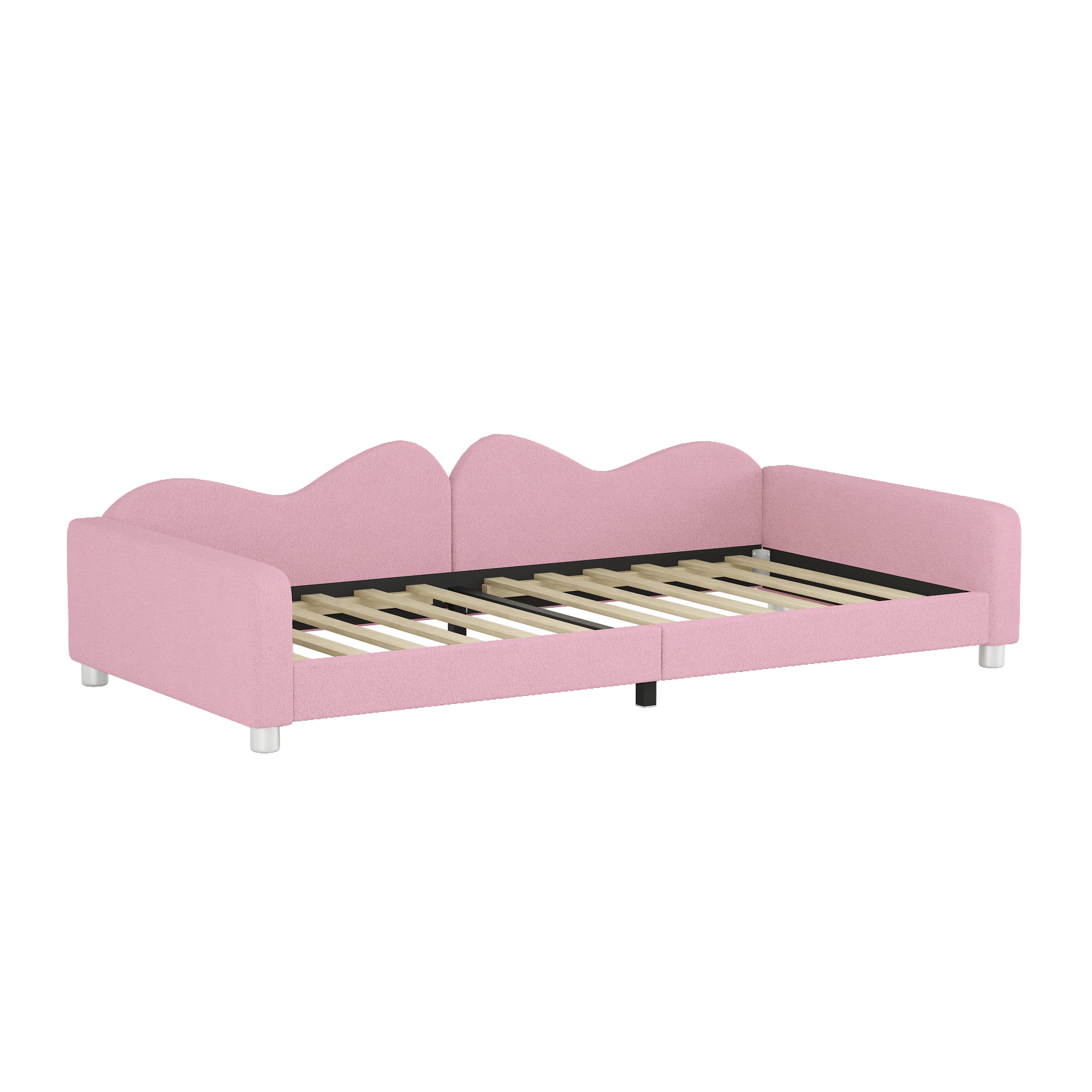 Euroco Upholstered Twin Size Daybed for Bedroom, Pink