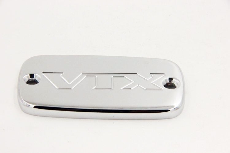 Chrome Brake Fluid Reservoir Cap Cover "VTX" For 2002-2011 Honda VTX 1800