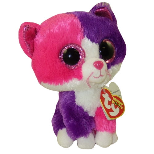 TY Beanie Boos - PELLIE the Pink & Purple Cat (Glitter Eyes) (Regular