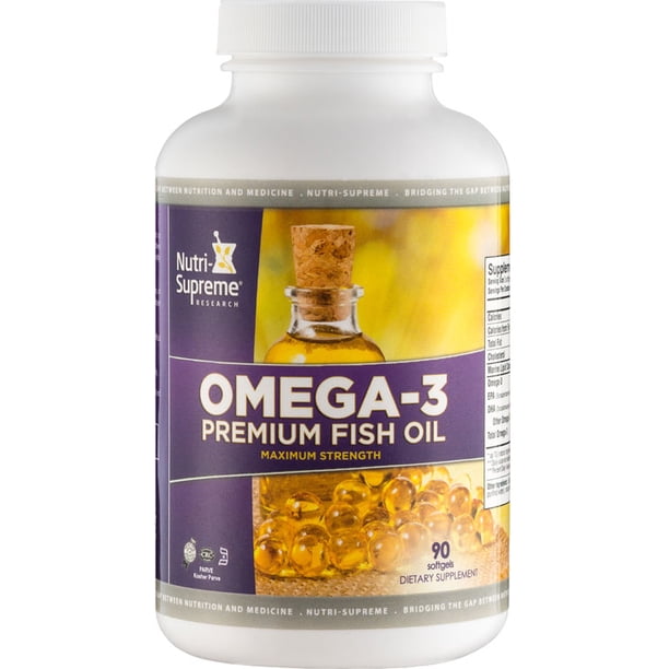 NutriSupreme Research Kosher Omega3 Premium Fish Oil Maximum Strength