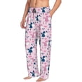 thumbnail image 3 of Kdxio Cartoon Poodle Dog Print Men's Sleep Pajama Pant Lounge Pants with Pockets, 3 of 8
