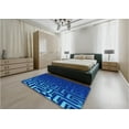 thumbnail image 4 of Ahgly Company Indoor Rectangle Patterned Neon Blue Area Rugs, 4' x 6', 4 of 6