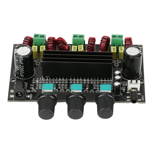 Placa amplificadora Nikou Placa amplificadora de potencia digital 3 canales 80Wx2+100W subwoofer