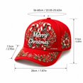 thumbnail image 4 of Basysin Christmas Printed Baseball Cap Adjustable Hat Lightweight Casual Sun Hat Breathable Outdoor Daily Headwear for Men Women Hat, 4 of 5