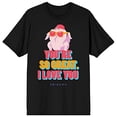 thumbnail image 4 of You're So Great I Love You Friends Quote Men's Black Graphic Tee-S, 4 of 6
