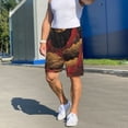 thumbnail image 4 of Cauagu Lunar Mountains Golden Rivers Print Pajama Bottoms for Men Sleep Pajama Shorts Elastic Waistband Sleep Pajama Short Men's PJ Shorts -Medium, 4 of 6