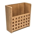 thumbnail image 1 of Whitecap Teak Grate Front Magazine Rack, 1 of 2