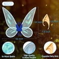 thumbnail image 2 of Fairy Wings For Adults,butterfly Wings For Girls Women,halloween Costume Sparkle Angel Wings Dress Up Party Favor, 2 of 5