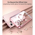 thumbnail image 2 of Magnetic Matallic Glossy Clear for iPhone 14 Case with Full Camera Cover Protection [No.1 Strong N52 Magnets] [Military Grade Drop Protection] for Women Girls Phone Case (6.1")-Pink, 2 of 13