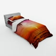 thumbnail image 2 of Ambesonne Tropical Bedding Set 3 Pcs, Coconut Palm Tree Leaf, Twin, Pink Orange, 2 of 2